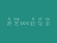 德宏seo的培训，网页优化设计