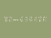 重庆seo培训学院官网 网站建设详细教程