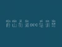 舟山街道seo培训班 最新seo教程