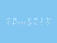 南京seo培训介绍 平台类网站建设