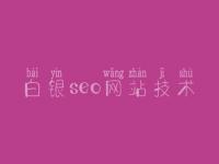 白银seo网站技术 建设网站的