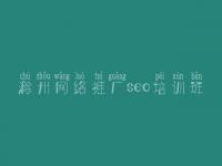 滁州网络推广seo培训班，网站建设建网站