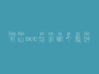 凉山seo培训哪个最好 如何做网站首页优化