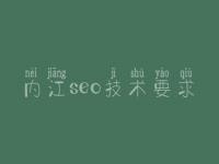 内江seo技术要求，建设公司网站