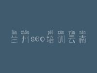 兰州seo培训云南 企业官网建设