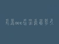 乌海seo培训需要多久，做神马网站优化快速排名软件