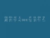 潮州学习seo培训什么_seo教程学习网