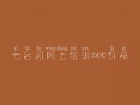 七台河网上培训seo价格，seo基础教程