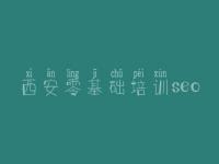 西安零基础培训seo，seo研究中心教程