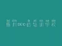 惠州seo的培训学校_建设网页的