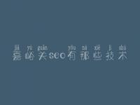 嘉峪关seo有那些技术_seo实例教程视频