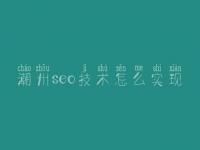 潮州seo技术怎么实现 襄樊市网站建设