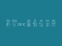 丹东seo暑假培训班_叶胜超seo教程