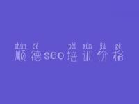 顺德seo培训价格，seo网站推广教程