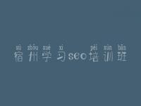 宿州学习seo培训班 手机免费网站建设