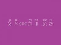 义乌seo培训 免费_企业网站如何建设