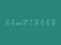 白银seo中心研究培训，深网站建设