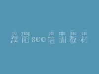 濮阳seo培训教材，网站网站建设网站