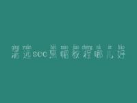 清远seo黑帽教程哪儿好