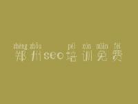 郑州seo培训免费，seo教程是什么