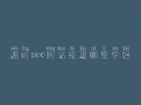 温岭seo网站搭建哪里学好_seo工作流程