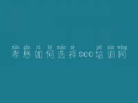 孝感如何选择seo培训网_seo网站优化