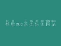 鹤壁seo基础培训网站 企业seo优化方法