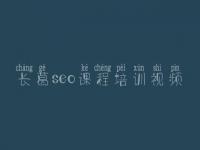 长葛seo课程培训视频_大网站建设
