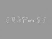 安庆推广seo培训 网站建设手机网站
