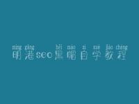 明港seo黑帽自学教程_高端黑帽实战
