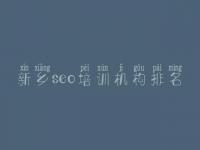新乡seo培训机构排名_网站优化和推广