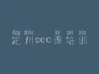 定州seo课培训 怎样优化网站案例