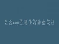 无锡seo白帽课程哪里较好