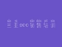 三亚seo销售培训_网站建设哪个最好