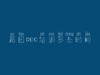 莆田seo培训多长时间 如何网站建设