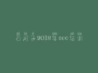 石河子2018年seo培训 seo快排教程