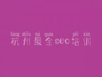 杭州最全seo培训_seo自学教程网