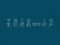 北京提高seo技术 seo基础教程视频