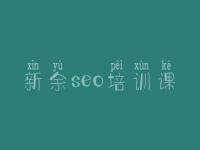 新余seo培训课，网站优化优化