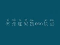 苏州如何做seo培训 网站建设多少