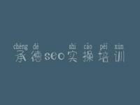 承德seo实操培训_seo网站关键词优化公司