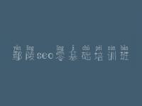 鄢陵seo零基础培训班_网站建设最好