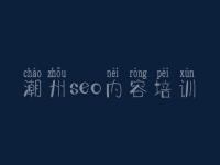 潮州seo内容培训_网站优化的关键