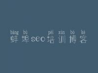 蚌埠seo培训博客 seo首页优化