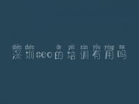 深圳seo的培训有用吗_网站优化怎么优化