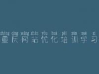 重庆网站优化培训学习 关键词排名优化