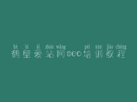 鹤壁爱站网seo培训教程 大流量网站优化