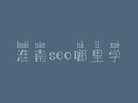 淮南seo哪里学_课程_联系电话