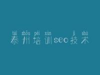 泰州培训seo技术_如何提高网站优化seo