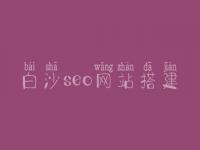 白沙seo网站搭建_seo有前景没